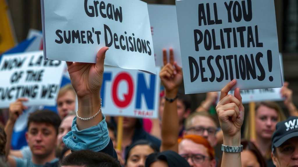 Hands holding protest signs